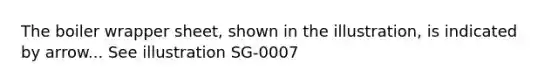 The boiler wrapper sheet, shown in the illustration, is indicated by arrow... See illustration SG-0007