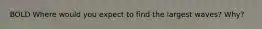 BOLD Where would you expect to find the largest waves? Why?