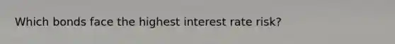 Which bonds face the highest interest rate risk?