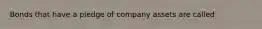 Bonds that have a pledge of company assets are called