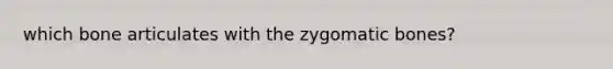 which bone articulates with the zygomatic bones?