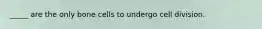_____ are the only bone cells to undergo cell division.