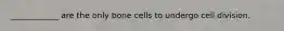 ____________ are the only bone cells to undergo cell division.