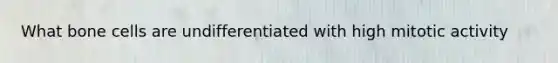 What bone cells are undifferentiated with high mitotic activity