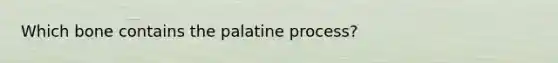 Which bone contains the palatine process?