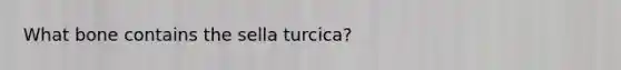 What bone contains the sella turcica?