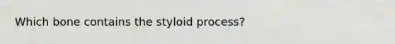 Which bone contains the styloid process?