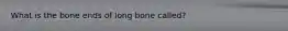 What is the bone ends of long bone called?