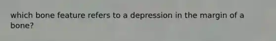 which bone feature refers to a depression in the margin of a bone?