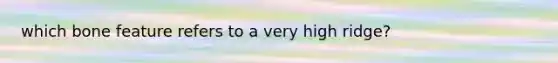 which bone feature refers to a very high ridge?