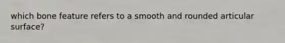 which bone feature refers to a smooth and rounded articular surface?