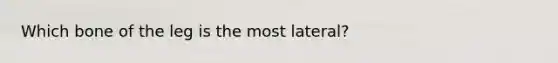 Which bone of the leg is the most lateral?