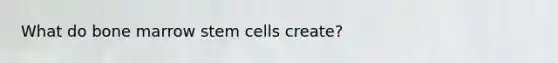 What do bone marrow stem cells create?