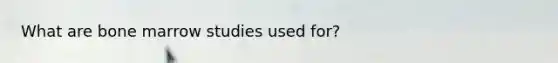 What are bone marrow studies used for?