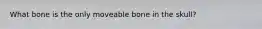 What bone is the only moveable bone in the skull?