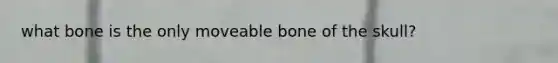 what bone is the only moveable bone of the skull?