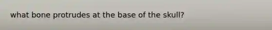 what bone protrudes at the base of the skull?