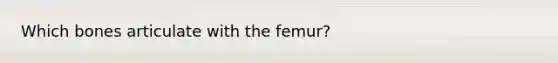 Which bones articulate with the femur?