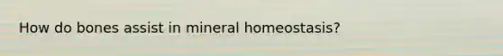 How do bones assist in mineral homeostasis?