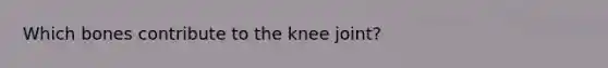 Which bones contribute to the knee joint?