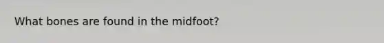 What bones are found in the midfoot?