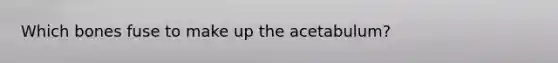 Which bones fuse to make up the acetabulum?