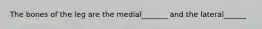 The bones of the leg are the medial_______ and the lateral______