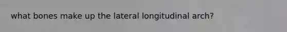 what bones make up the lateral longitudinal arch?