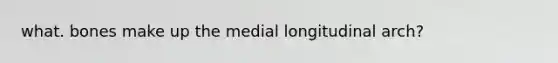 what. bones make up the medial longitudinal arch?