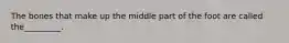 The bones that make up the middle part of the foot are called the_________.