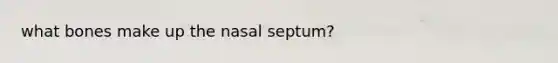 what bones make up the nasal septum?