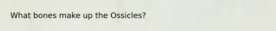 What bones make up the Ossicles?