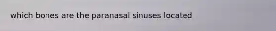 which bones are the paranasal sinuses located