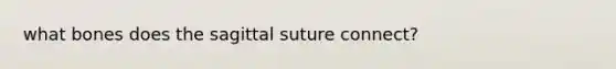 what bones does the sagittal suture connect?