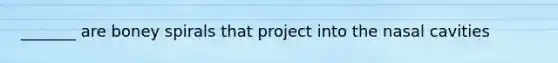 _______ are boney spirals that project into the nasal cavities