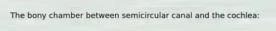 The bony chamber between semicircular canal and the cochlea: