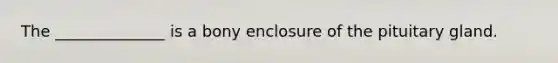 The ______________ is a bony enclosure of the pituitary gland.