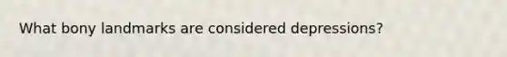 What bony landmarks are considered depressions?