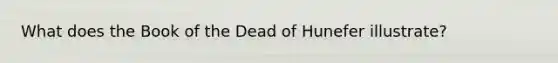 What does the Book of the Dead of Hunefer illustrate?