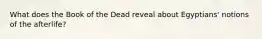 What does the Book of the Dead reveal about Egyptians' notions of the afterlife?