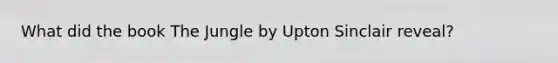 What did the book The Jungle by Upton Sinclair reveal?