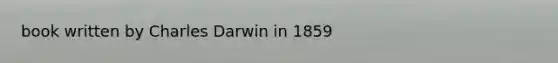 book written by Charles Darwin in 1859