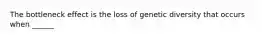 The bottleneck effect is the loss of genetic diversity that occurs when ______