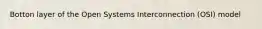 Botton layer of the Open Systems Interconnection (OSI) model