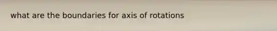 what are the boundaries for axis of rotations