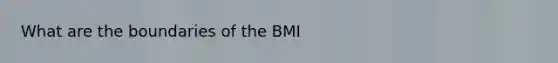 What are the boundaries of the BMI