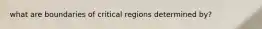 what are boundaries of critical regions determined by?