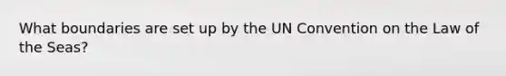 What boundaries are set up by the UN Convention on the Law of the Seas?