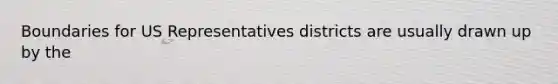 Boundaries for US Representatives districts are usually drawn up by the