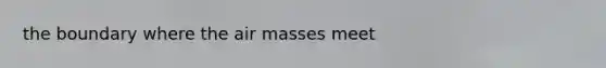 the boundary where the air masses meet